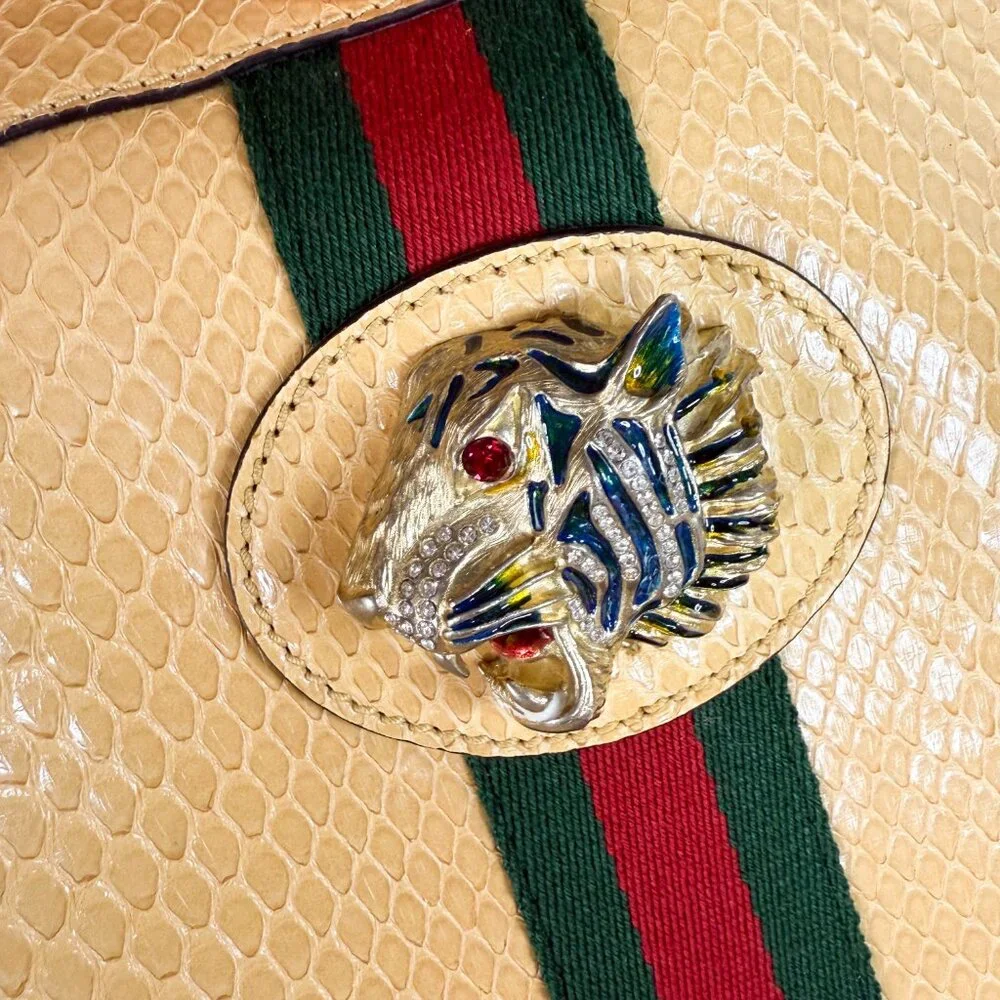 Gucci Rajah Maxi Python tote - Picture 10 of 11